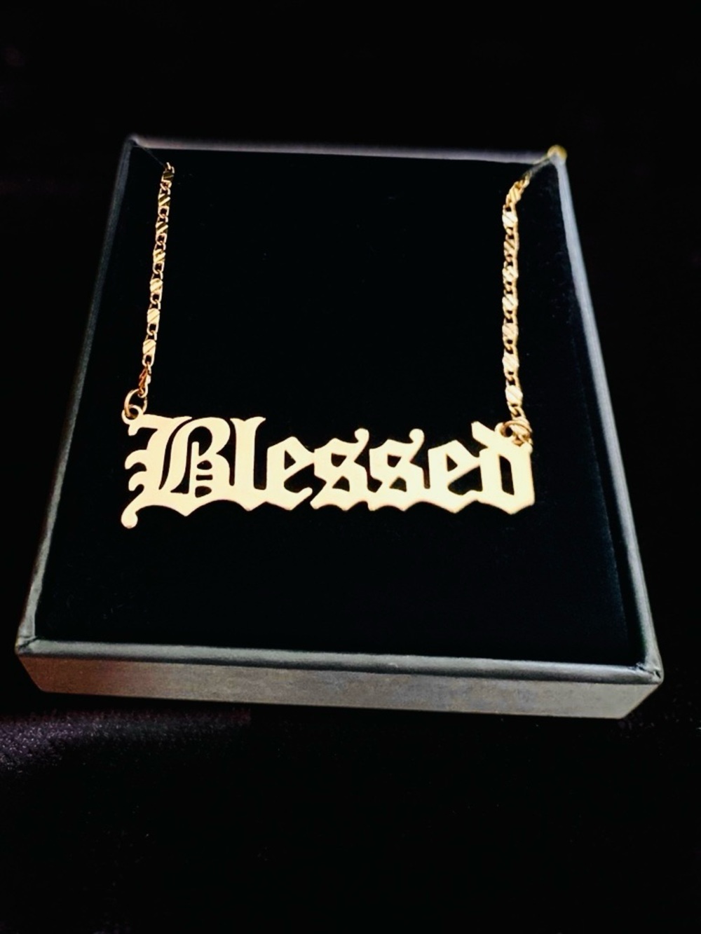 NWT ♥︎ BLESSED Gold-Plated Pendant Necklace